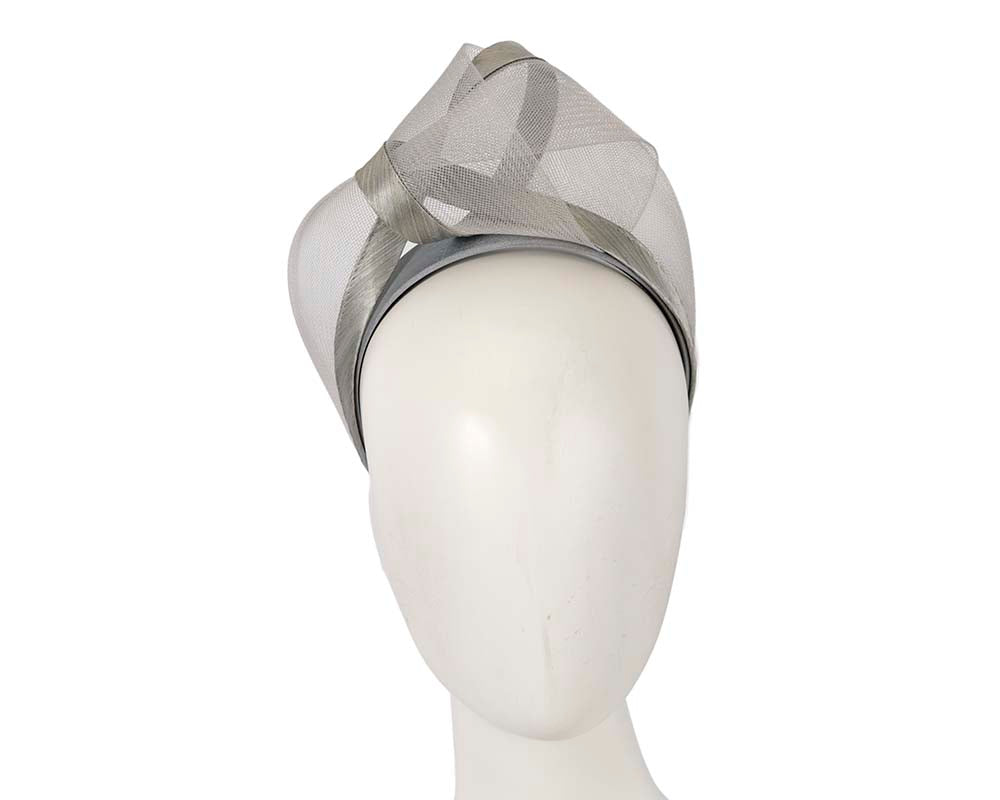 Silver fashion headband turban by Fillies Collection